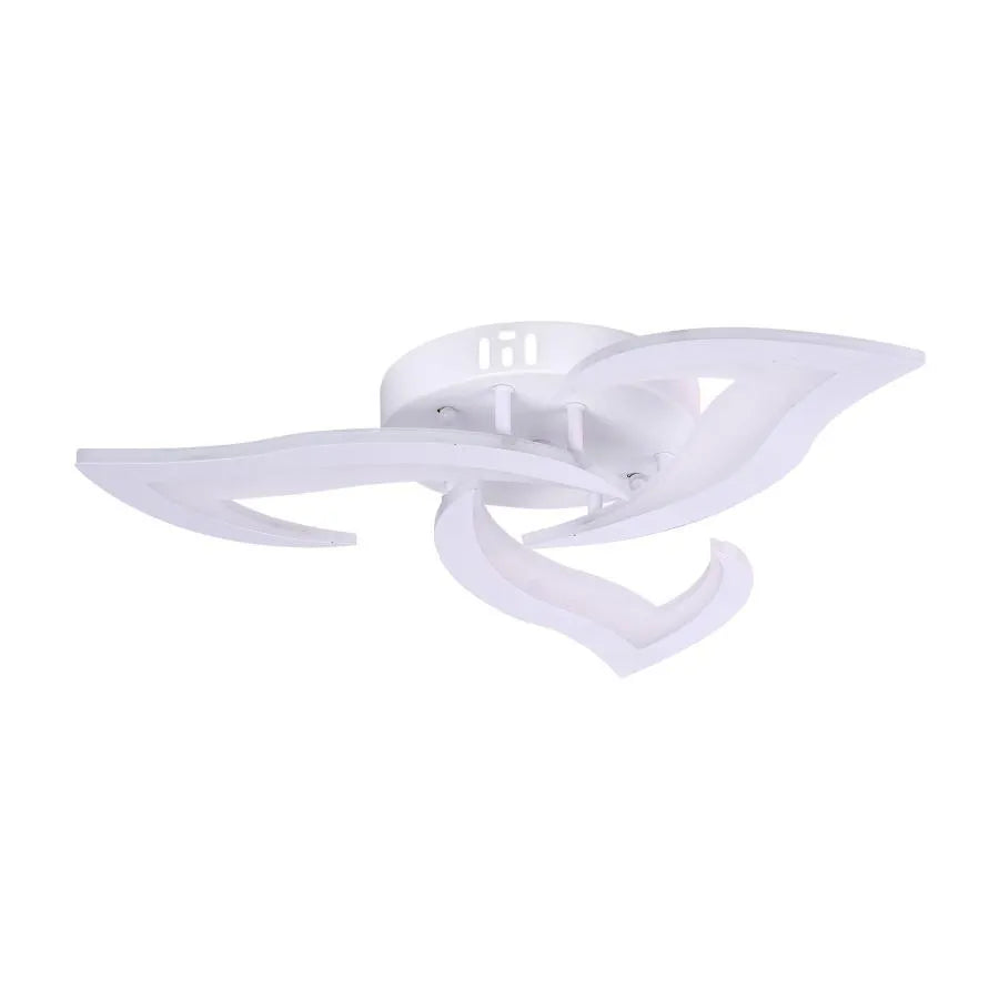 Lustra LED cu telecomanda LOTUS 32W, 3 Petale, lumina Rece/Calda/Neutra, Dimabila, Alb