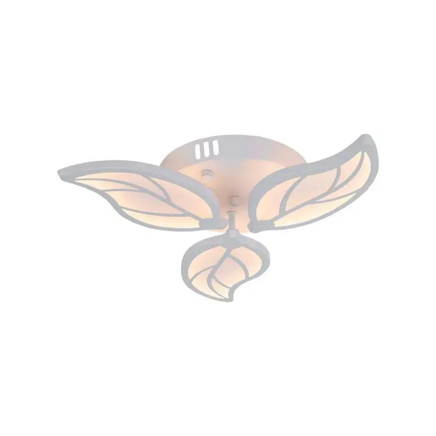 Lustra LED cu telecomanda LAURICE 33W, 3 Petale, lumina Rece/Calda/Neutra, Dimabila, Alb