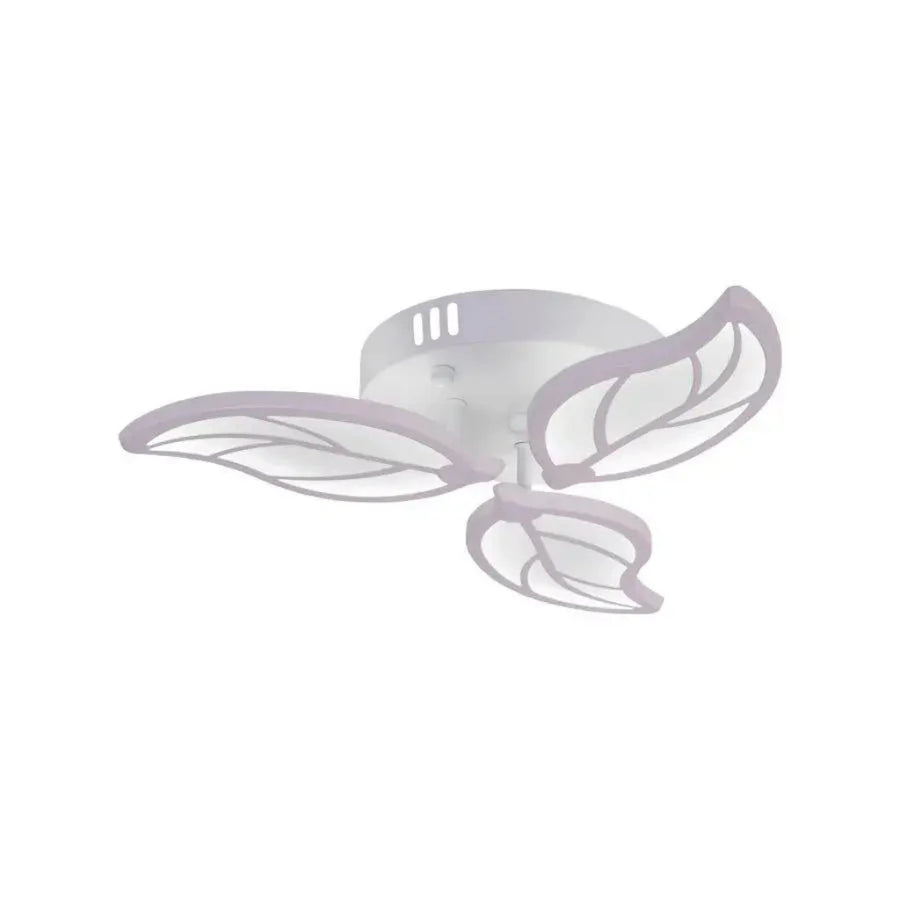 Lustra LED cu telecomanda LAURICE 33W, 3 Petale, lumina Rece/Calda/Neutra, Dimabila, Alb