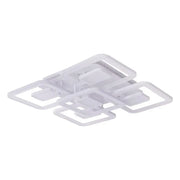 Lustra LED cu telecomanda FELIX 107W, 5 Patrate, lumina Rece/Calda/Neutra, Dimabila, Alb