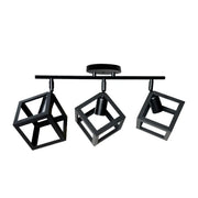 Lustra FORMA CUB -STRUKTUR Trio, 3xE27, Negru, Metal