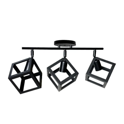Lustra FORMA CUB -STRUKTUR Trio, 3xE27, Negru, Metal