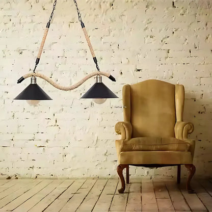 Lustra Franghie, 2*E27, Maro, Metal si Sfoara LV570/2BK