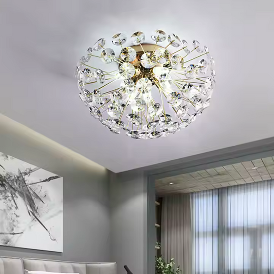 Candelabru Cristal MINUE, 4x G9, Diametru 35cm, Auriu Lucios Candelabre Cristal Default Title Alessandro Design