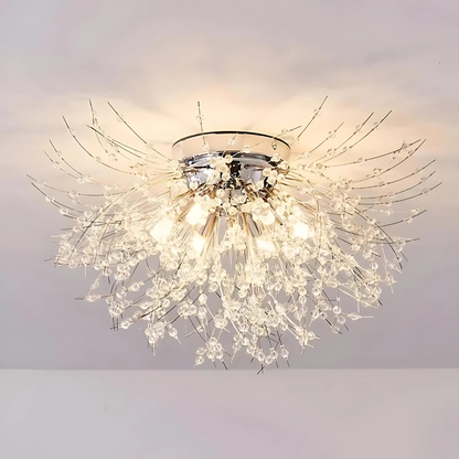 Candelabru Cristal RONDO Vivace, 8x G9, Diametru 60cm, Argintiu Lucios