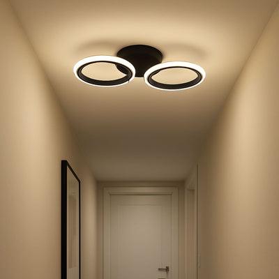 Lustra LED MARA 19W, 2 Cercuri, lumina Rece/Calda/Neutra, Negru