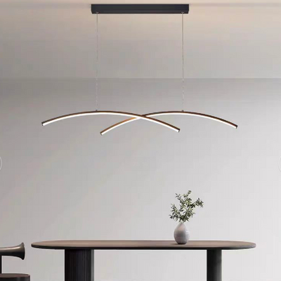 Lustra LED cu telecomanda FLUIRA, 30W, lumina Rece/Calda/Neutra, Dimabila, Negru