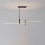 Lustra LED suspendata RINA 24W, Liniara, lumina Rece/Calda/Neutra, Negru, Inaltime Reglabila