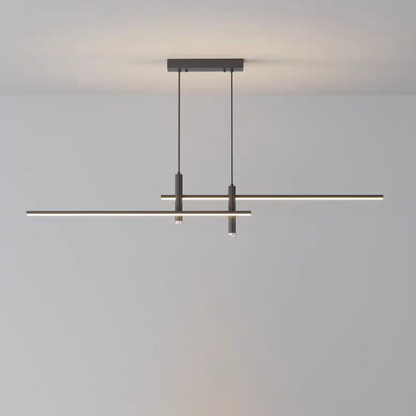 Lustra LED suspendata RINA 24W, Liniara, lumina Rece/Calda/Neutra, Negru, Inaltime Reglabila