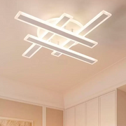 Lustra LED cu telecomanda SHAWN 85W, Liniara,  lumina Rece/Calda/Neutra, Dimabila, Alb