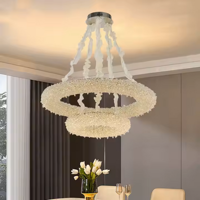 Candelabru Cristal, PRAGA Imperio, 78W, Diametru 71cm, Lumina Rece/Calda/Neutra, Auriu, Inaltime Reglabila