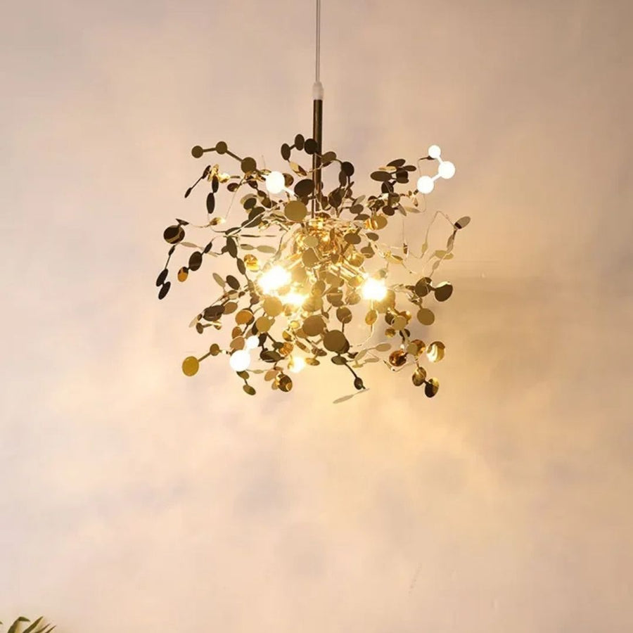 Candelabru Modern, CAPRICIO Allegro, 2xE14, Diametru 40cm, Auriu, Inaltime Reglabila