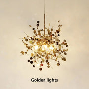 Candelabru Modern, CAPRICIO Allegro, 2xE14, Diametru 40cm, Auriu, Inaltime Reglabila