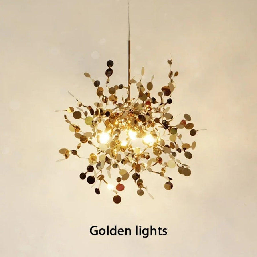 Candelabru Modern, CAPRICIO Allegro, 2xE14, Diametru 40cm, Auriu, Inaltime Reglabila