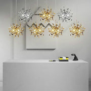 Candelabru Modern, CAPRICIO Allegro, 2xE14, Diametru 40cm, Auriu, Inaltime Reglabila