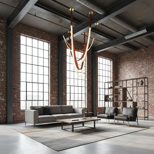 Candelabru Modern, LED, ARIA Largo, 34W, lumina Calda, Maro