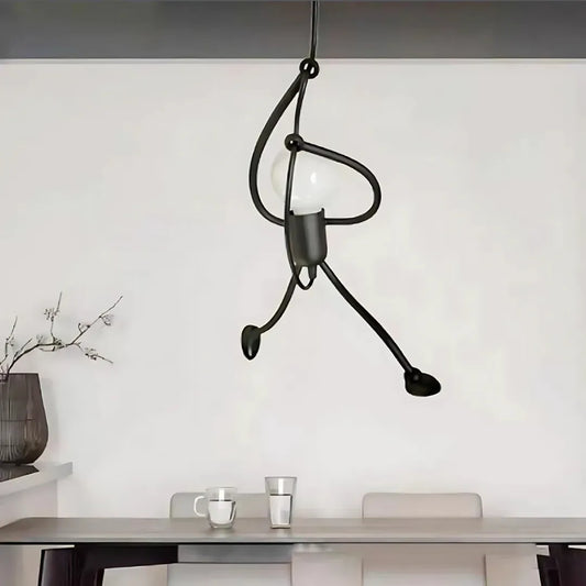 Lustra MODERNA, tip Pendul, FUNTASIA, Figurina, 1xE27, Inaltime Reglabila, Negru
