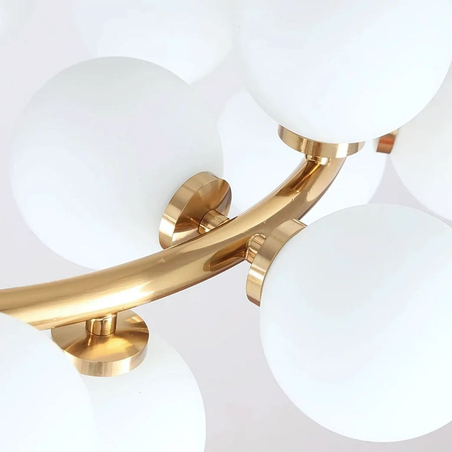 Lustra LOFT Chamber, 25x G9, Alb Auriu, Metal, Inaltime Reglabila, Modern