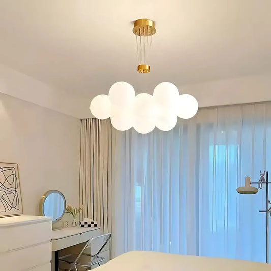 Lustra MODERNA, tip Pendul, LOFT Bagliore, Glob, 9xE27, Inaltime Reglabila, Auriu