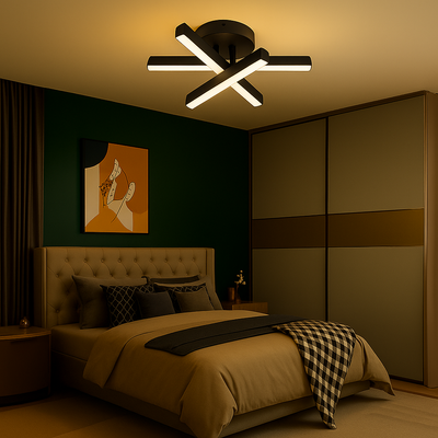 Lustra LED Diego, 26W, Negru, Metal, Lumina Rece/Calda/Neutra