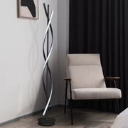 Lampadar LED Upsilon, 27W, 3000K/4000K/6000K, Metal si Acril, Negru