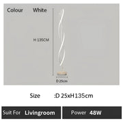 Lampadar LED Upsilon, 27W, lumina Rece/Calda/Neutra, Metal si Acril, Alb