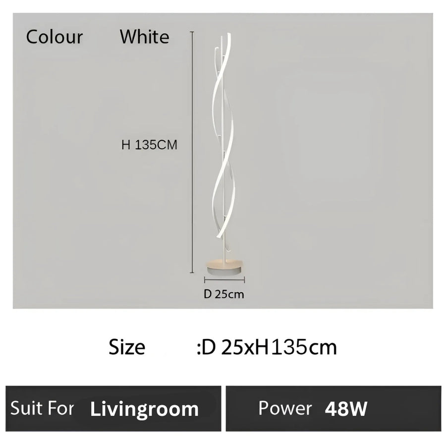 Lampadar LED Upsilon, 27W, lumina Rece/Calda/Neutra, Metal si Acril, Alb