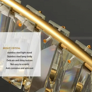 Lustra LED cu telecomanda si cristal LUIGI, 35W, lumina Rece/Calda/Neutra, Dimabila, Auriu