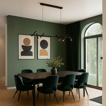 Lustra LED cu telecomanda Harman, 23W, 6 Surse, Lumina Neutra, Negru