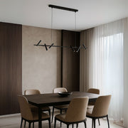 Lustra LED cu telecomanda Harman, 23W, 6 Surse, Lumina Neutra, Negru