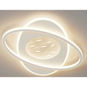 Lustra LED cu telecomanda VOLTA 125W, Ovala, lumina Rece/Calda/Neutra, Dimabila, Alb