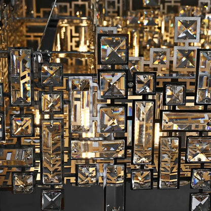 Candelabru Cristal RZ-2/780x280GD , 10xE14, 78X28cm, Inaltime Reglabila, Design Elegant