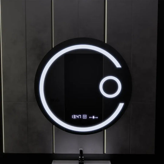 Oglinda LED Rotunda, 60cm, Visio MotionGlow Marcello, Sistem Dezaburire, Ceas & Termometru, Lupa Cosmetica, Dimabila Oglinzi Marcello Default Title Alessandro Design