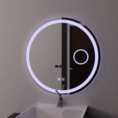 Oglinda LED Rotunda 60cm, Touch Luxor, Sistem Dezaburire, Dimabila