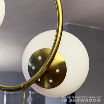 Lustra LOFT Atelier, 2x E27, Alb Auriu, Metal, Inaltime Reglabila