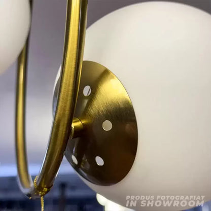 Lustra LOFT Atelier, 2x E27, Alb Auriu, Metal, Inaltime Reglabila