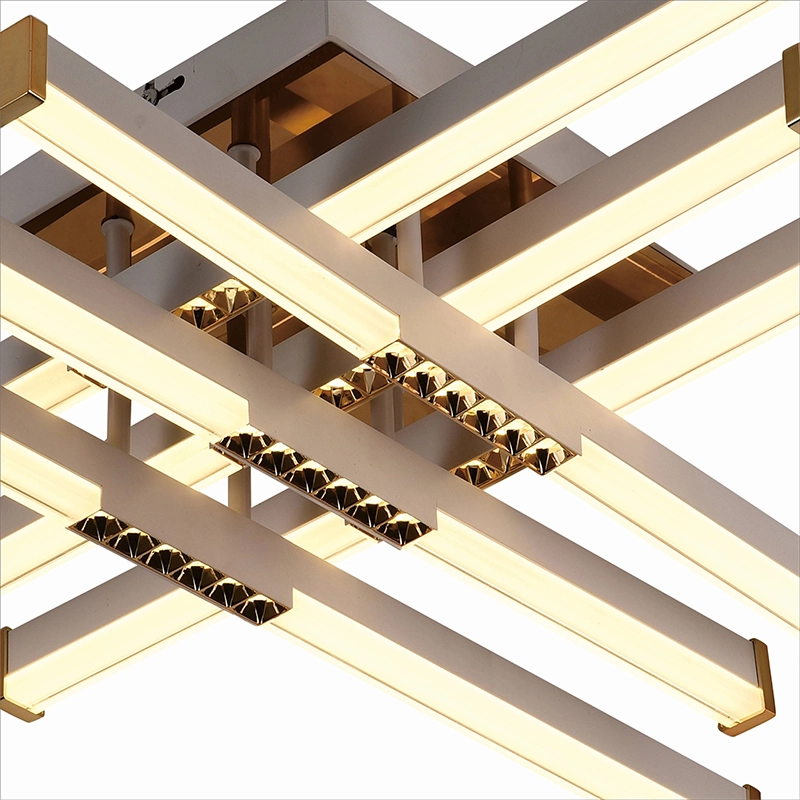 Lustra LED cu Telecomanda LT178/6WH, 84W, 6 Elemente, Lumina Rece/Clada/Neutra, Dimabila, Alb