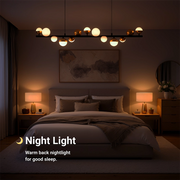 Lustră Suspendată LED Acril Aurion 29W cu Telecomandă, Dimabilă, Negru Auriu, Metal și Acril