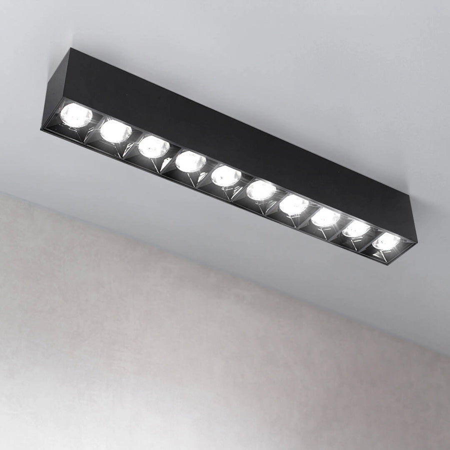 Proiector LED Liniar Aplicat Grilă 15W, Lumina Neutra 4000K, 10 surse, 27 x 3.5 x 6.5 cm