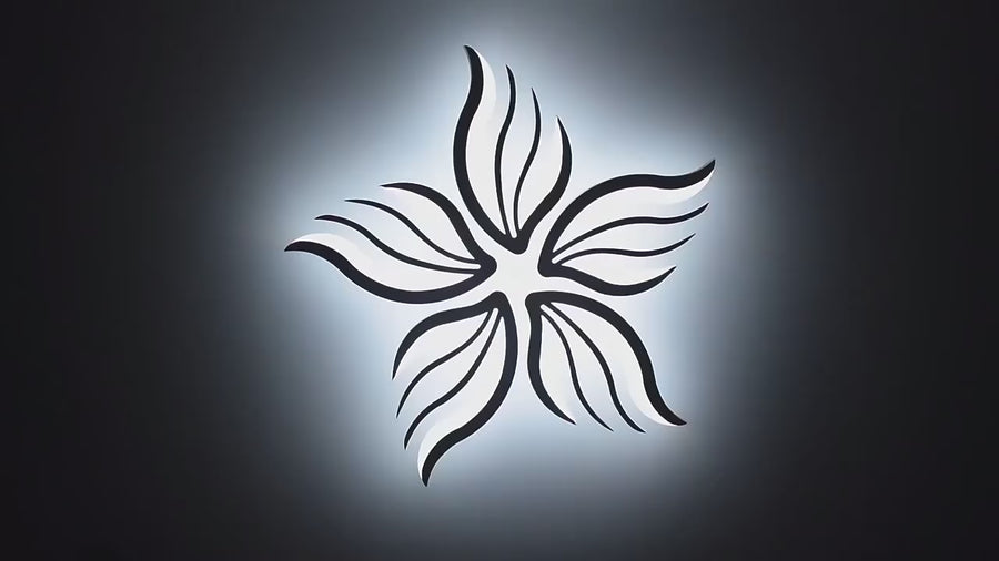 Lustra LED cu telecomanda SAKURA 60W, 5 Petale, lumina Rece/Calda/Neutra, Dimabila, Alb