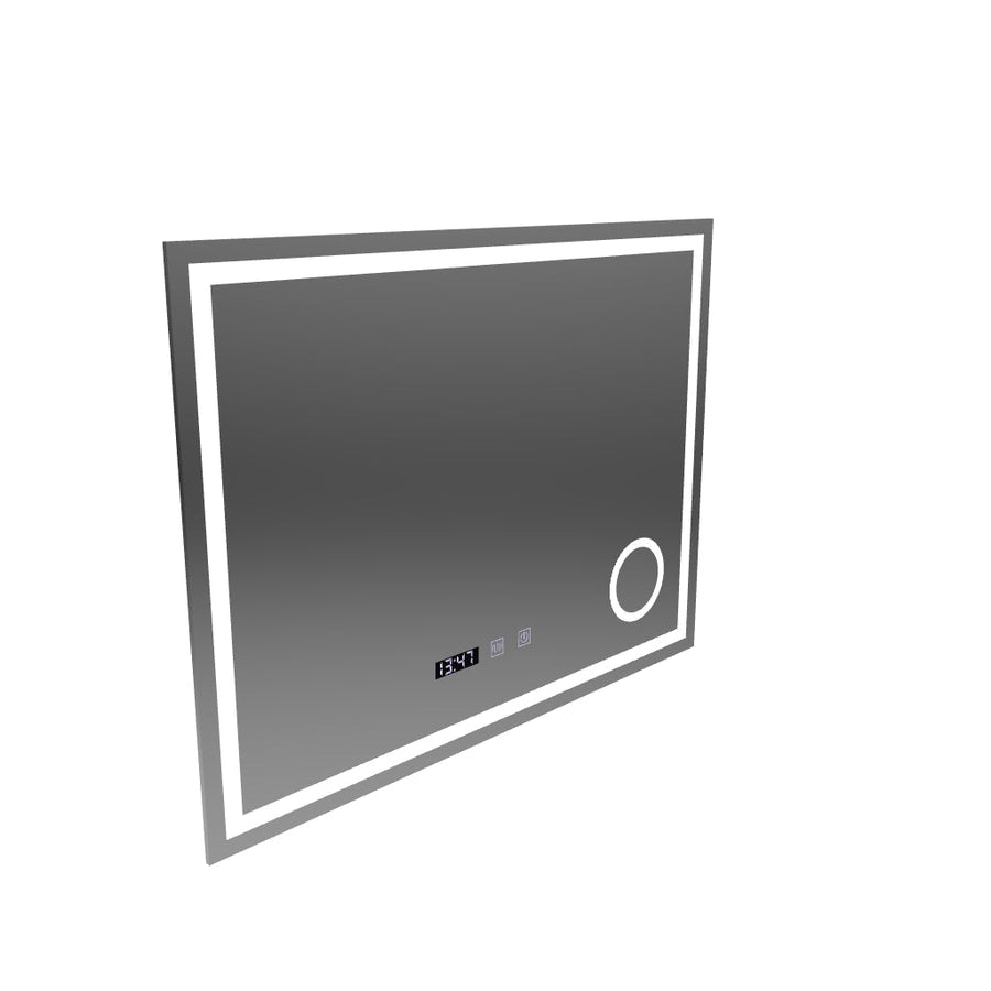 Oglinda LED Touch NIVERA Sistem Dezaburire, Ceas si Temperatura 80x60 cm Lupa Cosmetica