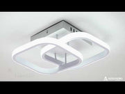 Lustra LED VERTEX Matrix Romburi Suprapuse, Rame Metalice, 11W, 2 Romburi, Lumina Rece/Calda/Neutra, Alb