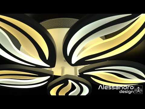 Lustra LED cu telecomanda ORCHID 65W, 5 Petale, lumina Rece/Calda/Neutra, Dimabila, Alb