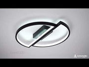 Lustra LED cu telecomanda VECTOR ARCUS 35W, 2 Elemente, lumina Rece/Calda/Neutra, Dimabila, Negru