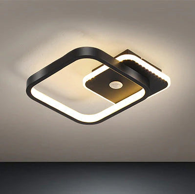 Lustra LED cu Senzor Miscare PS510BK, 15W, lumina Rece/Calda/Neutra 3000K/4000K/6000K, Metal si Acril