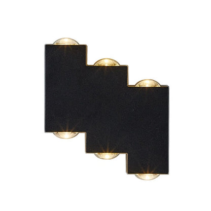 Aplica LED AX232, Exterior, 6 Surse, 6W, Negru, 3000K