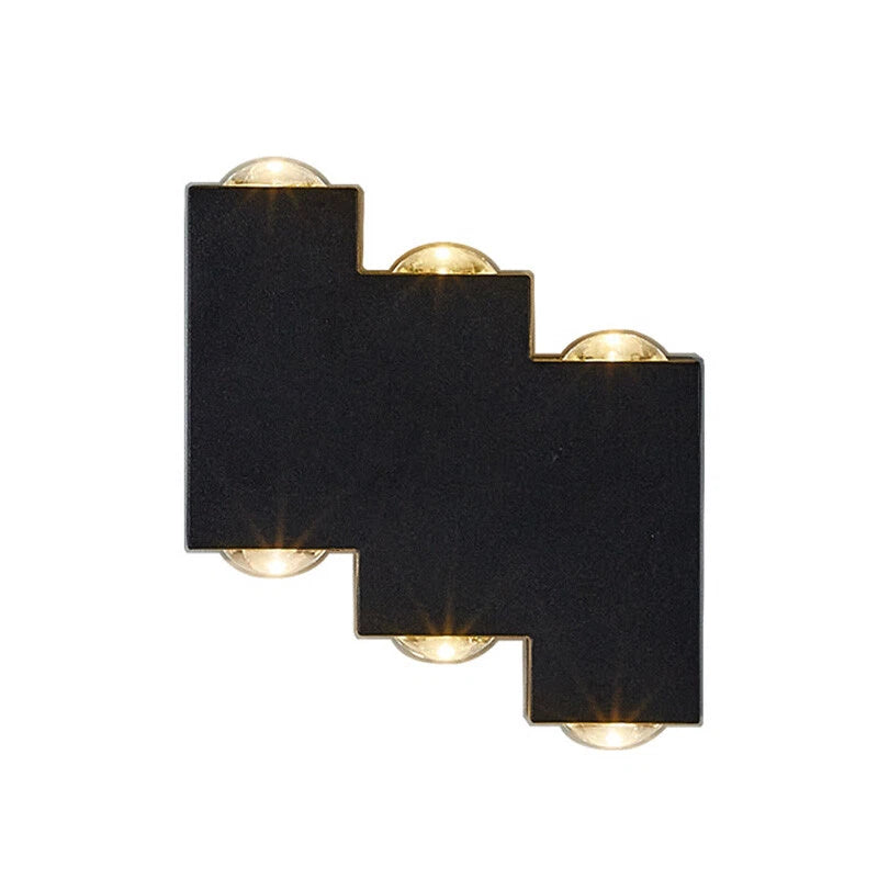 Aplica LED AX232, Exterior, 6 Surse, 6W, Negru, 3000K