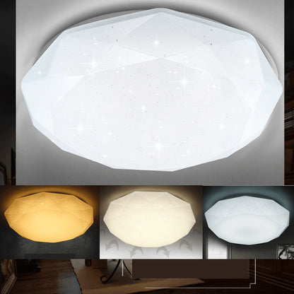 Plafonieră LED Hexagon 23 cm, 22W, 3000K / 4000K / 6000K, Alb, Metal si Acril