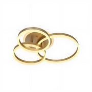 Lustra LED cu telecomanda RIGA LILITH 94W, 3 Cercuri, lumina Rece/Calda/Neutra, Dimabila, Auriu Lucios