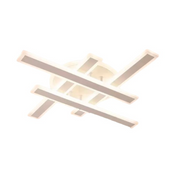 Lustra LED cu telecomanda SHAWN 85W, Liniara,  lumina Rece/Calda/Neutra, Dimabila, Alb